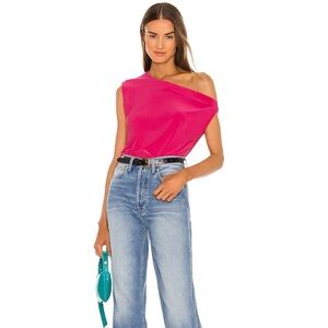 NWOT Norma Kamali Drop Shoulder Top in Rose - Size Small